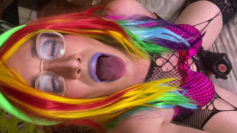 Natasha Sparklez: Rainbow Sissy Natasha Eats Cum