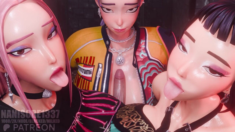 Nanisore1337: Rumi mira zoey huntrix ditoket tiga kali 3d