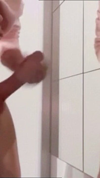 Young Streamer Touches His Huge Cock in Front of the Mirror and Streams It Live!