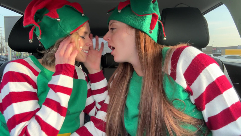 Serenity Cox: Napalone elfy orgazm w drive thru z bujnymi zdalnie sterowanymi...