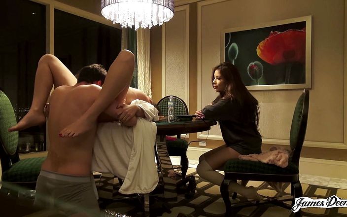 James Deen: Avi Love, Bambi, Sami Parker в обратном гэнгбэнг-экшене с Джеймсом Дином