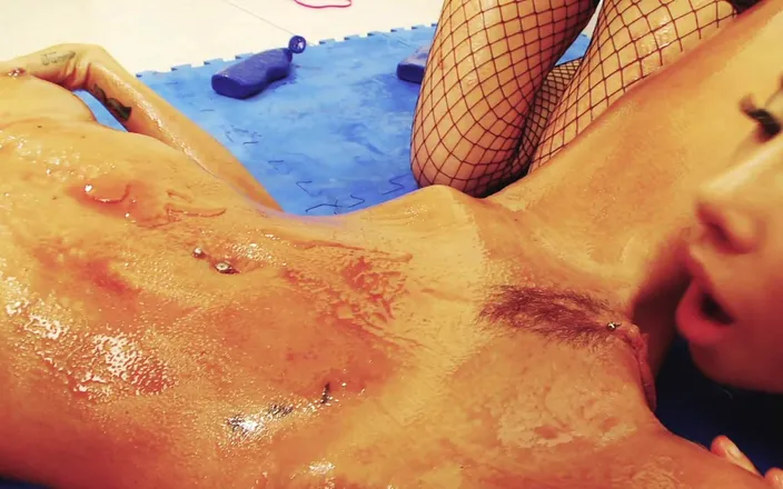 Lesbian Tales: Three Sexy Lesbian Girls Play With Red Lube And Get...