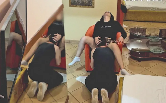 Couple Of Pleasure: Cam Caught University Friends, Boy Eats Hot Brunette's Pussy