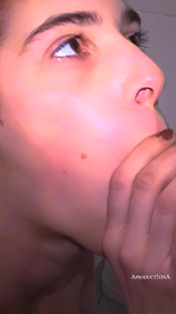 Self Piss Washing Teeth with Cum and Piss