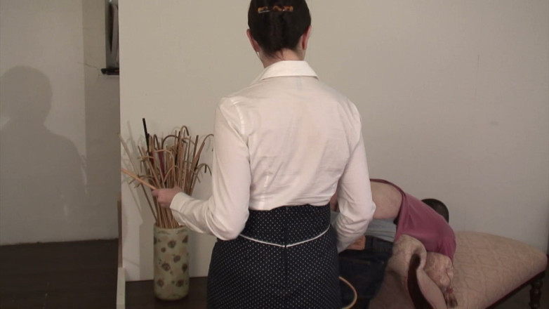 Miss Strictland: Caned by Miss Wood