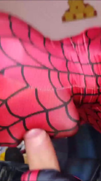 Blowjob kostum SpiderGirl baru