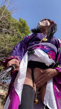 No132 Kimono içinde sokak idrar oyunu