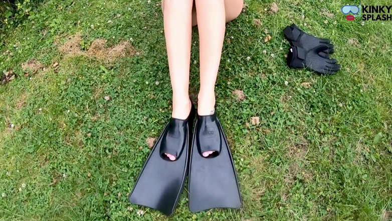 UKCuteGirl Lucy Lauren: Masturbacja w snorkel Gear - Underwater Cum Shot