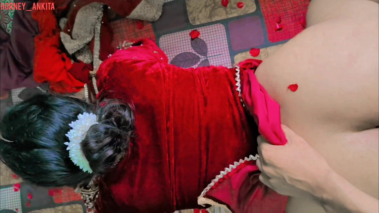 Horney_Ankita: Desi First Night Romantic Rough Sex, Beautiful Indian Village Wife...