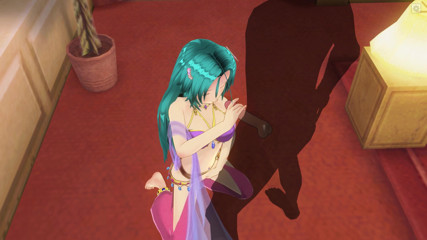 H3DC: 3d hentai chica con cabello azul toca su coño y...