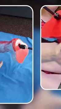 Big Dildo Anal Masturbation on the Fucking Machine