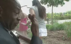 Two naughty chicks are pleasing huge black dong