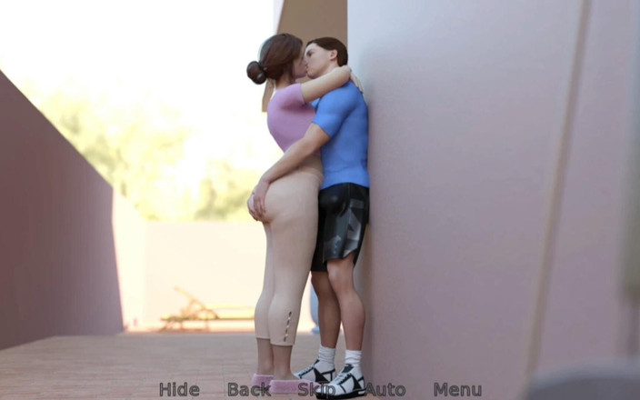 Q Boy: Arka bahçede orta yaşlı seksi kadınla romantizm - kalp sorunları - ep46