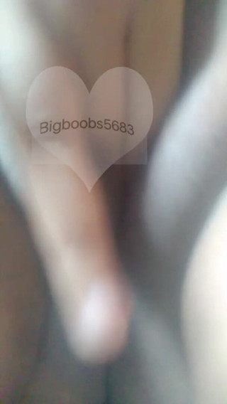 Big brown boobs: How girl playing with pussy and licking her nipple