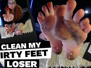 BadAssBitch: ¡Limpia mis pies, perdedor! Humillación de humillación de pies y...