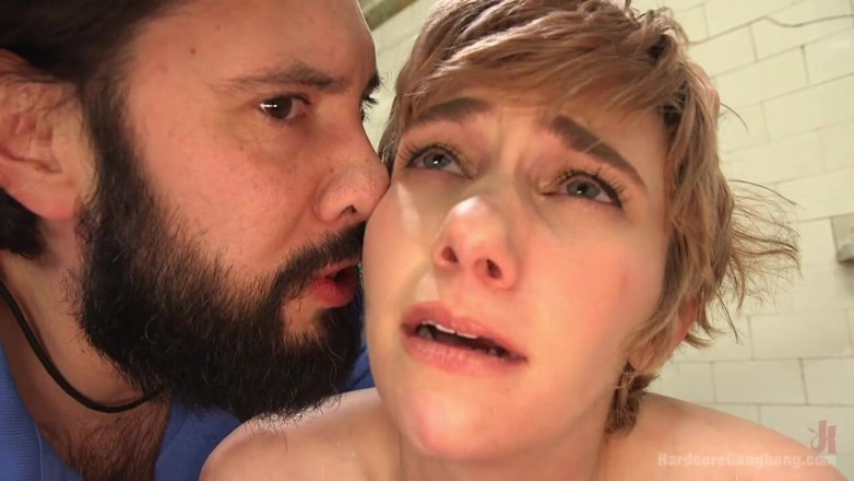 Hardcore Gangbang by Kink: Petite Journalist Gangbanged Into a Gaping Anal Slut!