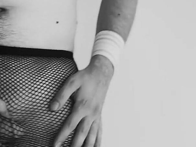 Sexy teen boy dances with only fishnets tease (Apomit)