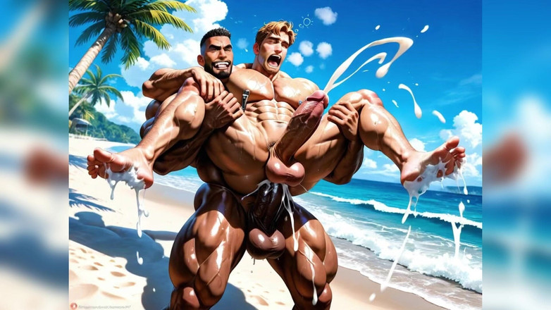 AI gay porn: Gespierde grote pik homo neuken