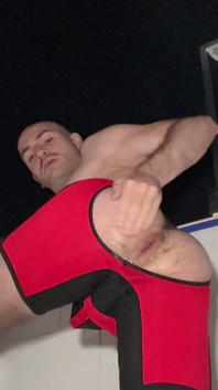 Self-fisting in a Small Toilet at a Party