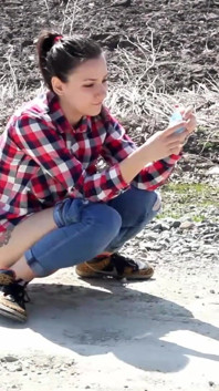 Desperate Girl with Full Bladder Has to Pee on a Dirt Road