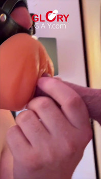 Straight Guy Pounds His Girl at the Gloryhole - but Who's Really Moaning Behind It?!