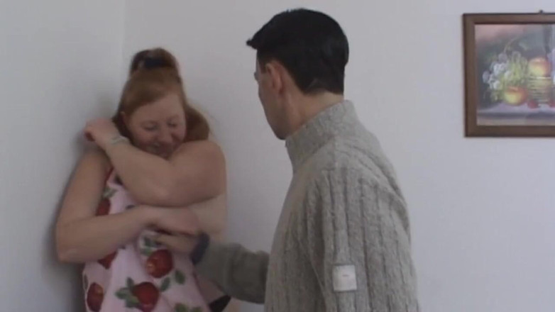 Real Home Made: Chunky redhead woman banged in a hot gangbang