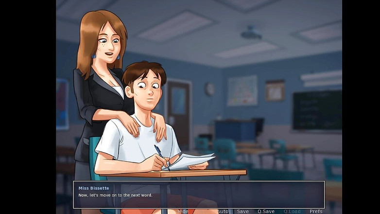 Lana Game plays: Letní sága část 7 - nadržená milf učitelka francouzštiny