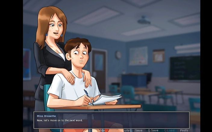 Lana Game plays: Summertime saga parte 7 - la profesora de francés cachonda milf