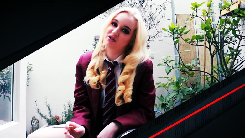 British Teens: Naughty Schoolgirl Sucks off Anonymous Cock at the Milking Table