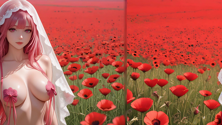 LustRender: Lustrender Poppy Veil Diashow - sheer verzaubertes redaktionelles Glow