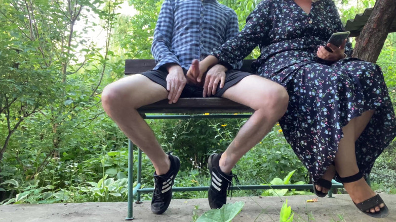 OurFetishLife: Gorgeous stepmom milf milks a big dick in the park...