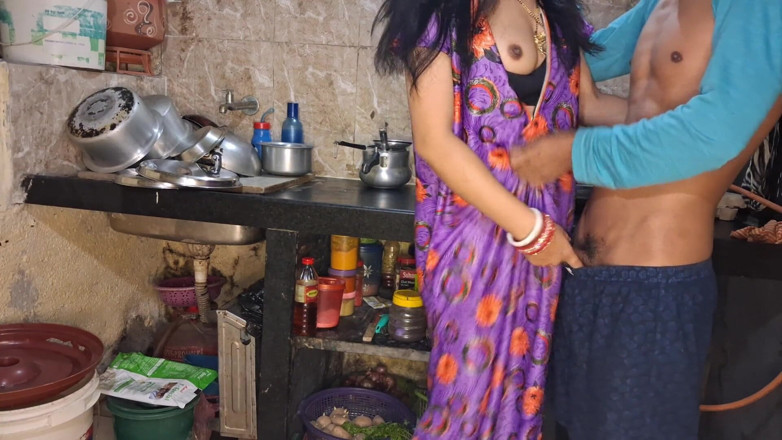 Shima kumari44: Indian Desi Village Bhabhi and Devar Hard Fucking in Kitchen...