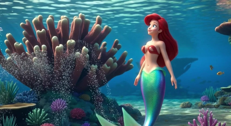 My night collection: Чувственная зрелая Ariel исследует ее волшебный подводный грот с длинными человеческими ногами и изящными позами в фантазии
