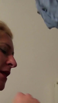 Hot Threesome Sex with Mature Blonde Slut