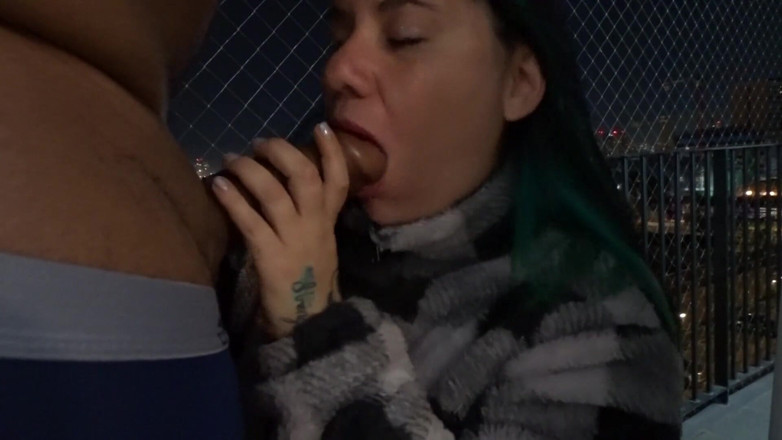 HaremMasterx: My Friend Give Me a Blowjob on the Balcony and...