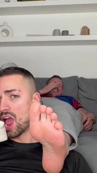 Foot Worship, Ball & Armpit Sniffing & Ass Worship with 3 Alpha Males