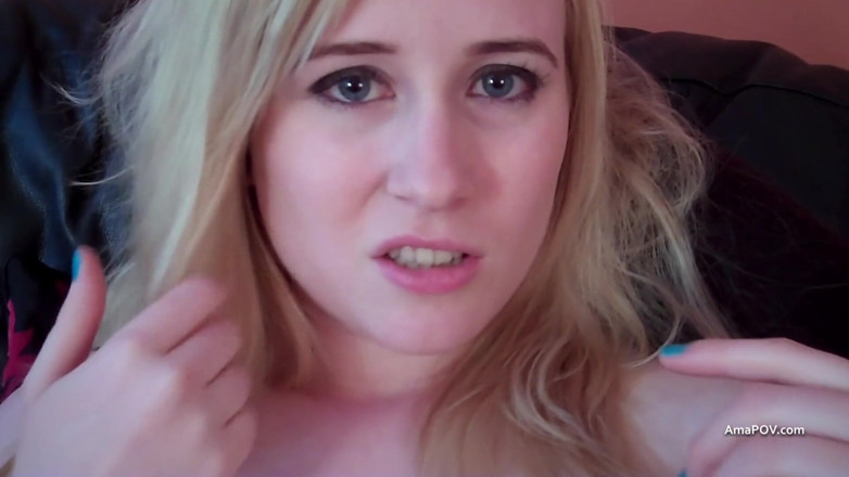 AmaPOV: Undressing Satine reveals her hairy pussy