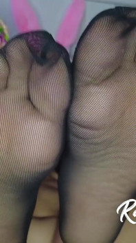 Naughty Latina Playing with Her Pussy and Licking Lollipop
