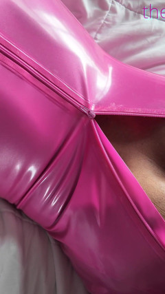 Hung White Tgirl Serves Hard Cock & Cum in Pink Bubble Gum thumbnail