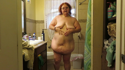 BBW nurse Vicki adventures with friends: Hot sweaty wet Naighty Nurse Vicki strips out of swim...