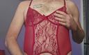 Fantasies in Lingerie: Moje seksowne nowe czerwone majtki i pończochy