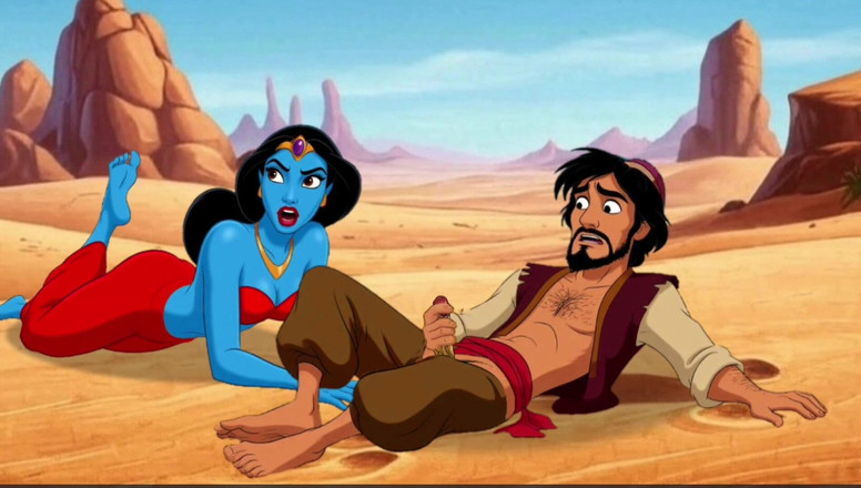 Octopussy Lovers Club: Porr Aladdin: smutsig önskan. Sexig Genie uppfyller Aladdins smutsiga önskan. Tecknad serie....