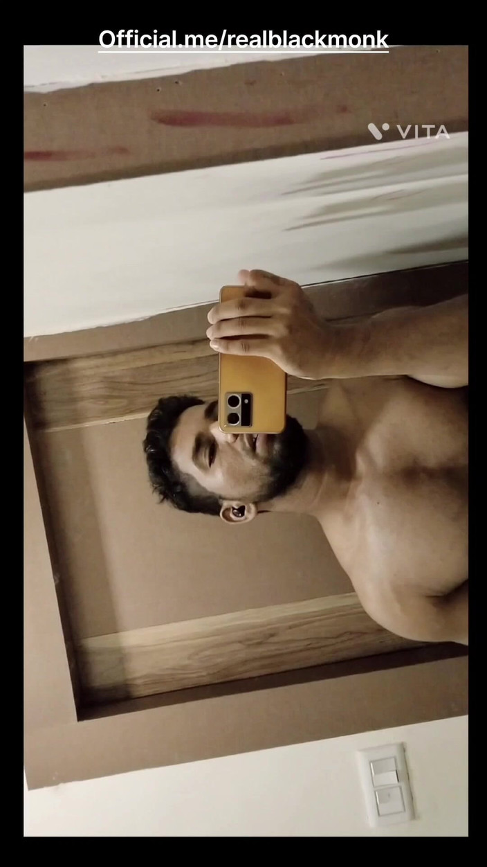 Black Monk: Indian Big Cock Masturbation