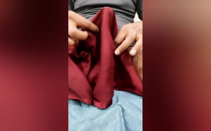 Satin And Silky: サテンシルク手コキポルノ - 看護師のサテンシルキーマルーンスーツとディックヘッドラブ (84)