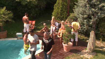 German Porn: Group of guys attends pool party with hot girls and...