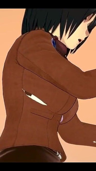 Shingeki No Kyojin Hentai - Mikasa Masturba Eren, e Então Ele Fode Ela - Asiático Japonês Manga Anime Hentai 3D Porn