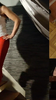 노예 자지에 짓밟기