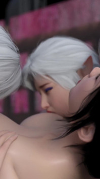 Fggb japonská dívka má gangbang a strapon ošukaná elfy