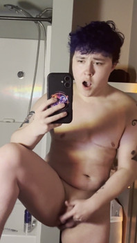 Trans Man Jerking T Dick in Mirror Bad Omen