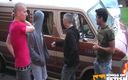 Gay Diaries: Два друга отсасывают у двух мужиков, которые пришли починить фургон